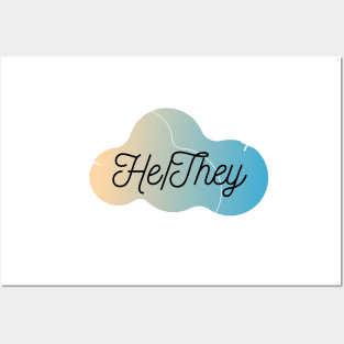 He / They Pronoun Posters and Art